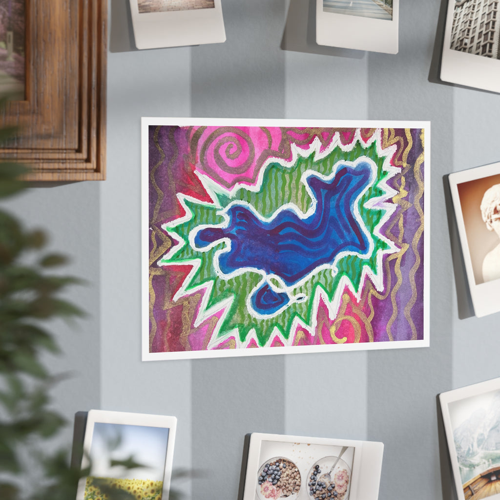 Blue Splash Mixed Media Print