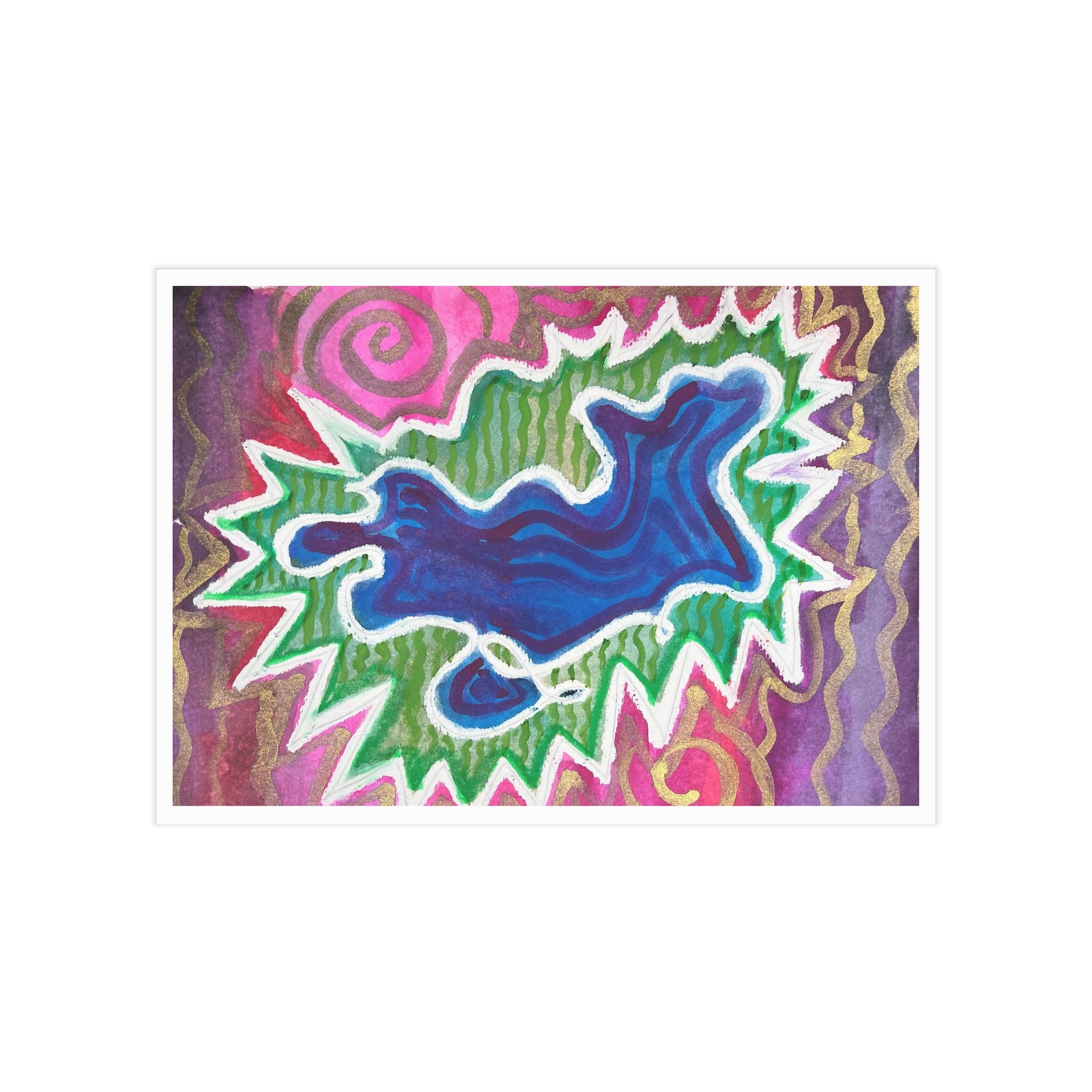 Blue Splash Mixed Media Print